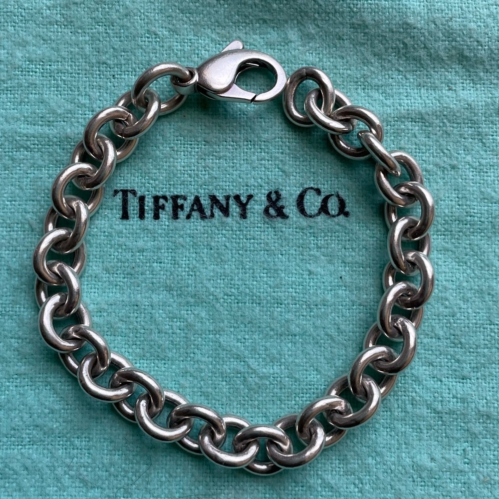 Tiffany & Co. Sterling Round Link (Small) Charm Bracelet